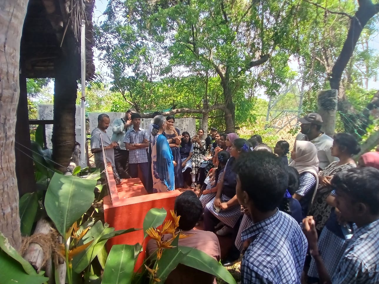Participants explore the bird-watching area at EPIC SS Padur
